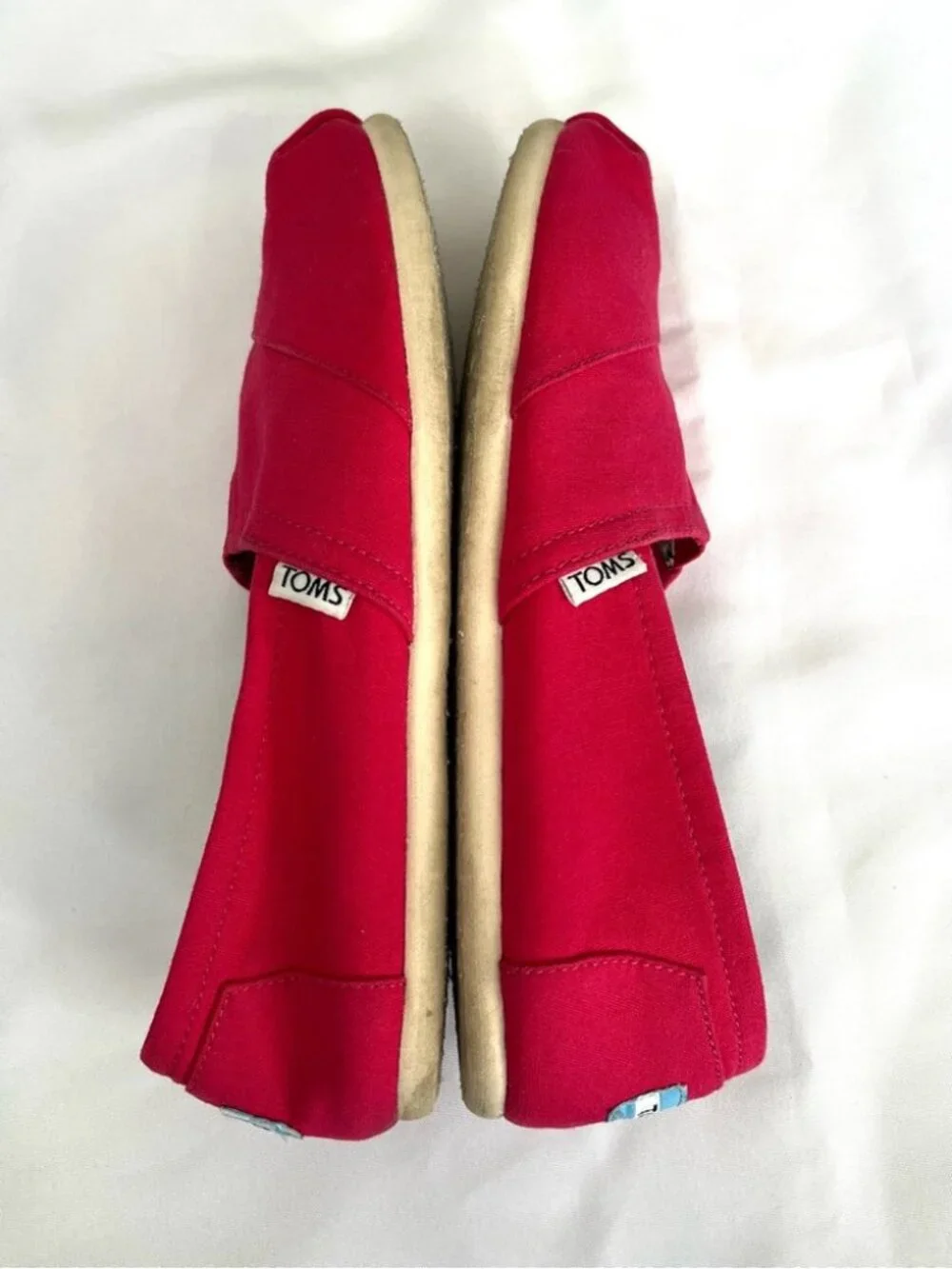 TOMS Alpargata Magenta Pink Canvas Shoes Size 8.5